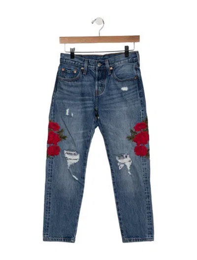 Pre-owned Vintage Levi's Mid-rise Straight Leg Jeans In Blue