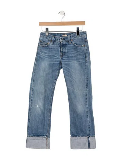 Pre-owned Vintage Levi's Mid-rise Straight Leg Jeans In Blue