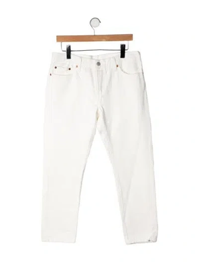 Pre-owned Vintage Levi's Mid-rise Straight Leg Jeans In Neutrals