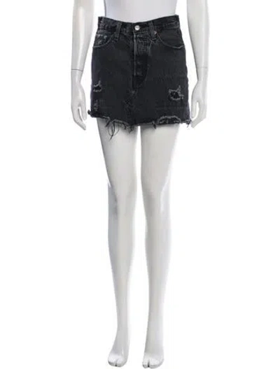 Pre-owned Vintage Levi's Mini Skirt In White