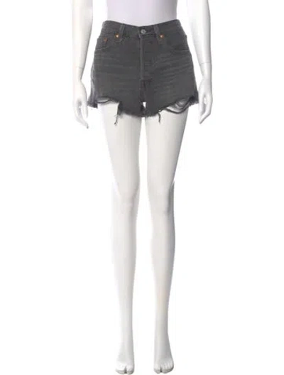 Pre-owned Vintage Levi's Printed Mini Shorts In Black