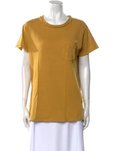 Pre-owned Vintage Levi's Scoop Neck Short Sleeve T-shirt In Yellow