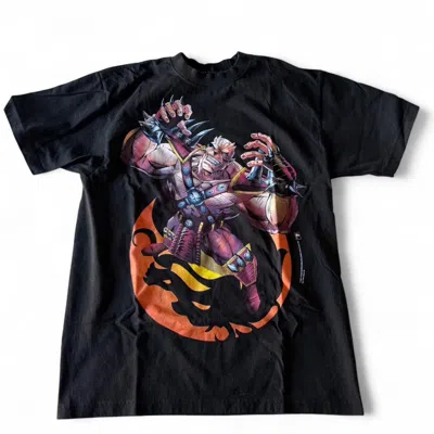 Pre-owned Vintage Mask And Disguise Mad Mortal Kombat Shao Kahn Boot Tee In Black