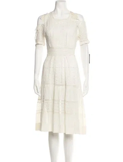 Pre-owned Vintage Midi Length Dress In Neutral