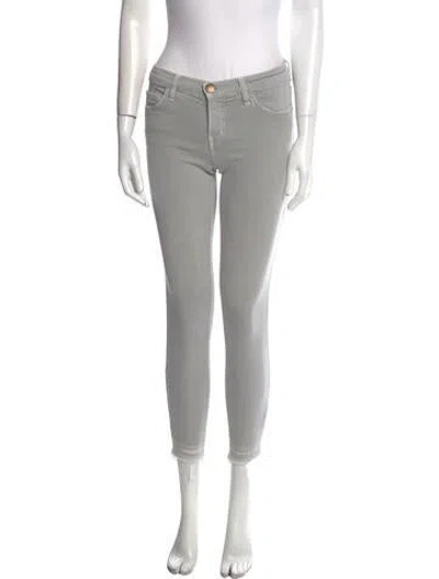Pre-owned Vintage Mid-rise Skinny Leg Jeans In Gray