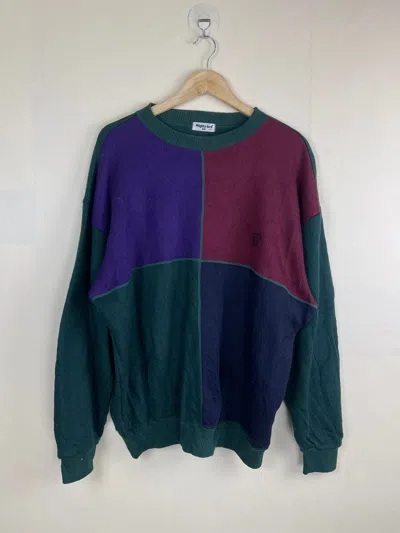 Pre-owned Vintage Mighty-lord Color Block Sweatshirt In Mix