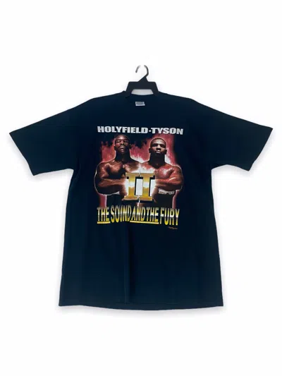 Pre-owned Vintage Mike Tyson Evander Holyfield Boxing In Black