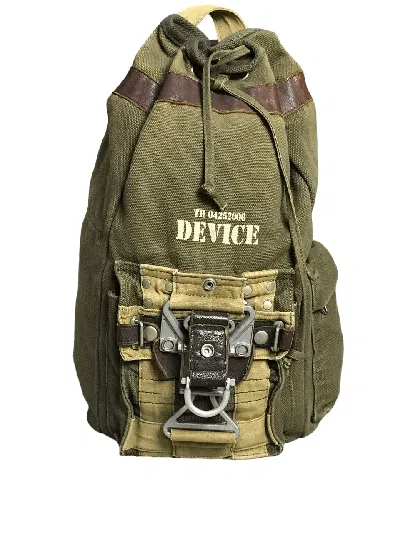 Pre-owned Vintage Military Sack Backpack In Green