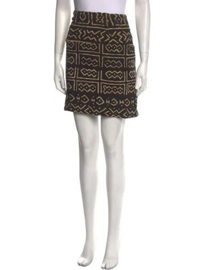 Pre-owned Vintage Mini Skirt In Brown