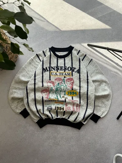 Pre-owned Vintage Minnesota U.s Team 1994 Sweatshirt In Grey
