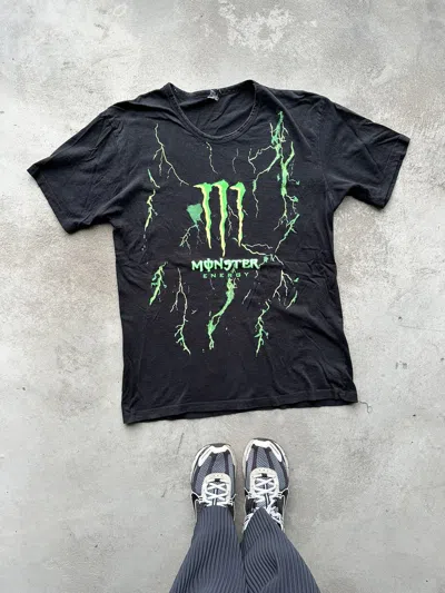 Pre-owned Vintage Monster Energy  T-shirt In Black