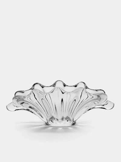 Vintage Montpellier 1970s Saint Louis Crystal Bowl In Transparent
