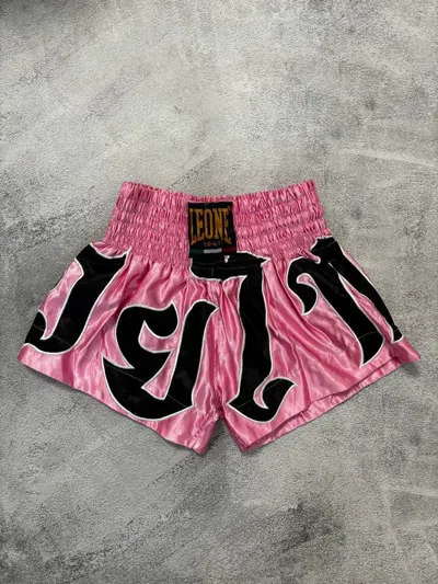 Pre-owned Vintage Muay Thai Japanese Distressed Sportswear Shorts In Pink