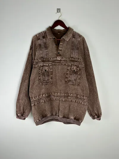 Pre-owned Vintage Multipocket Sweatshirt In Brown