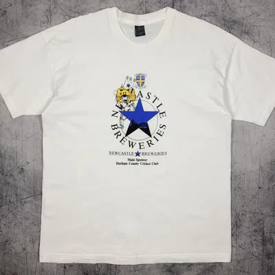 Pre-owned Vintage Newcastle Durham Country Cricket Club Tee In White
