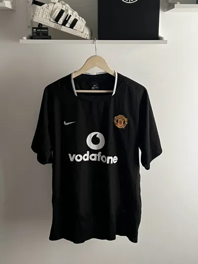 Pre-owned Vintage Nike Manchester United 2003/2005 Away Soccer Jersey  In Black