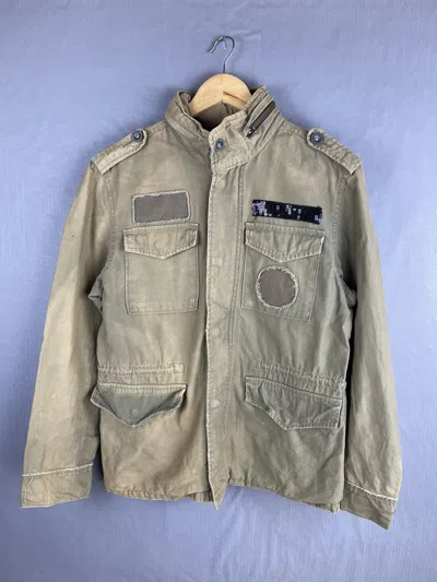 Pre-owned Vintage N.s.t Multipocket Army Style Jacket In Olive