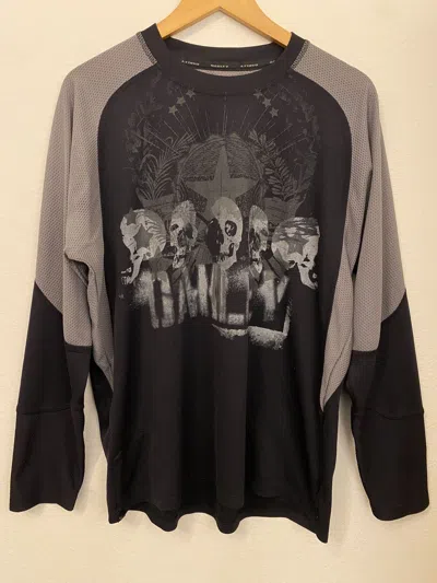 Pre-owned Vintage Oakley Skull Software Longsleeve Shirt In Black