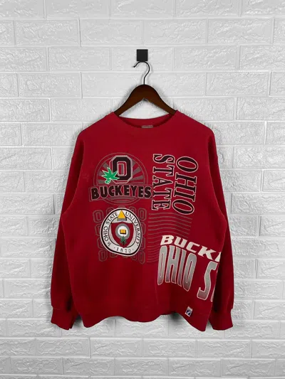 Pre-owned Vintage Ohio State University Buckeyes  Sweatshirt In Red