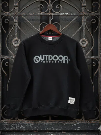 Pre-owned Vintage Outdoor Products Japan Spell Out Crewneck Sweatshirt Black