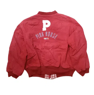 Pre-owned Vintage Pink House Bomber Jacket In Red