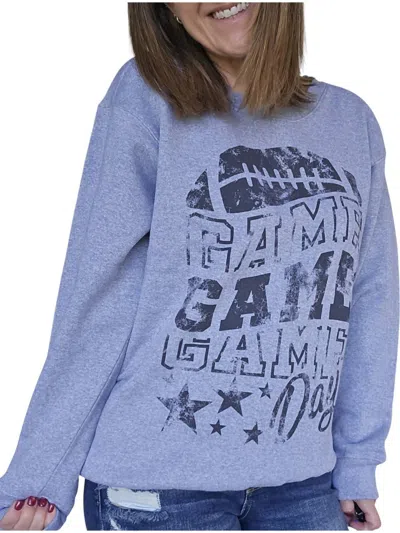 Vintage Point Game Day Sweatshirt In Cozy Grey In Multi