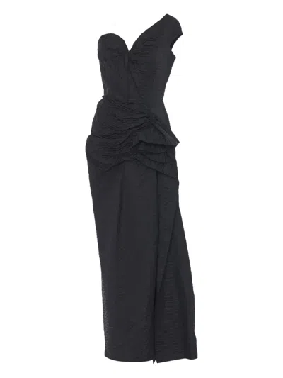 Pre-owned Vintage  One-shoulder Draped Dress