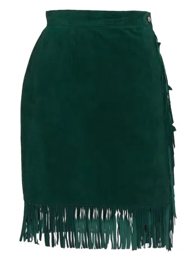 Pre-owned Vintage  Suede Midi Skirt