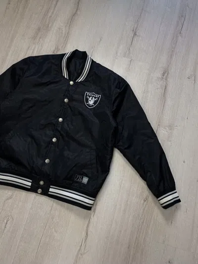 Pre-owned Vintage Raiders Bomber Jacket Nwa Style In Black