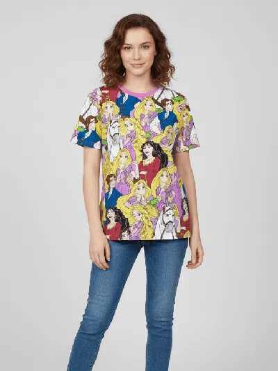 Pre-owned Vintage Rapunzel Over Print Casual Shirt In Multi