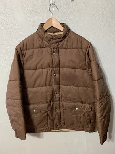 Pre-owned Vintage Sears Earth Tone Puffer Jacket In Brown