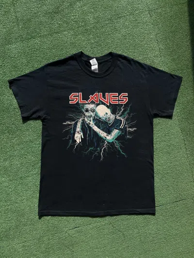 Pre-owned Vintage Slaves Rock Band Psychedelic Horror T-shirt Japan Style In Black