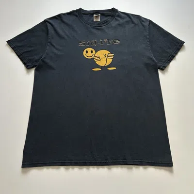 Pre-owned Vintage Smiley Happy Face Butt Funny Art Graphic T Shirt Xl In Black