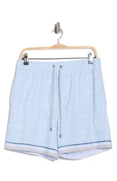 Vintage Summer 4-way Stretch Volley Swim Shorts In Blue