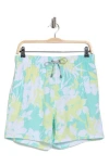 Vintage Summer 4-way Stretch Volley Swim Shorts In Blue