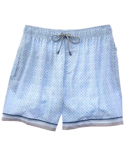 Vintage Summer 4-way Stretch Volley Swim Trunk In Blue