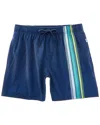 Vintage Summer 4-way Stretch Volley Swim Trunk In Blue