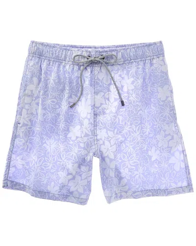 Vintage Summer 4-way Stretch Volley Swim Trunk In Blue