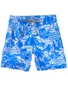 Vintage Summer 4-way Stretch Volley Swim Trunk In Black