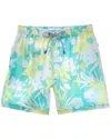 Vintage Summer 4-way Stretch Volley Swim Trunk In Green