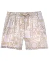 Vintage Summer 4-way Stretch Volley Swim Trunk In Brown