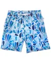 Vintage Summer 4-way Stretch Volley Swim Trunk In Blue