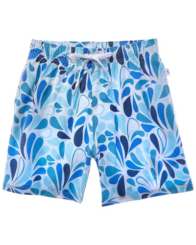 Vintage Summer 4-way Stretch Volley Swim Trunk In Blue