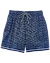 Vintage Summer 4-way Stretch Volley Swim Trunk In Blue