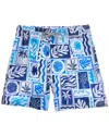 Vintage Summer 4-way Stretch Volley Swim Trunk In Blue
