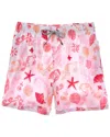 Vintage Summer 4-way Stretch Volley Swim Trunks In Pink