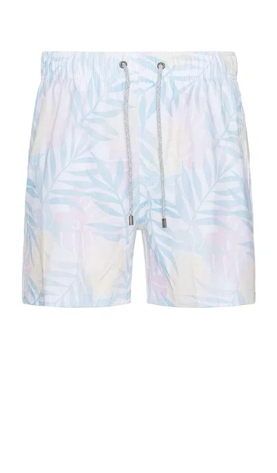 Vintage Summer 4 Way Stretch Volleys Swim Short In 碎花