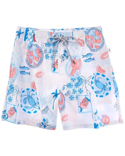 Vintage Summer 4-way Swim Short In White