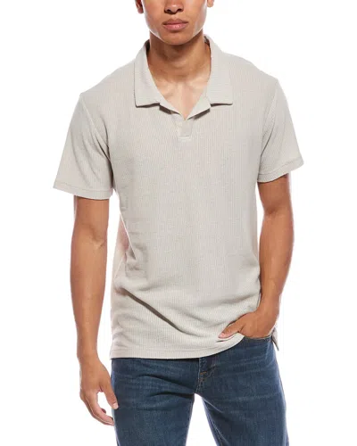 Vintage Summer Beach Pique Polo Shirt In Gray