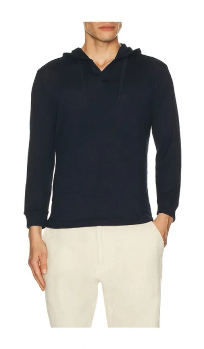 Vintage Summer Boucle Jersey Hoodie In Blue